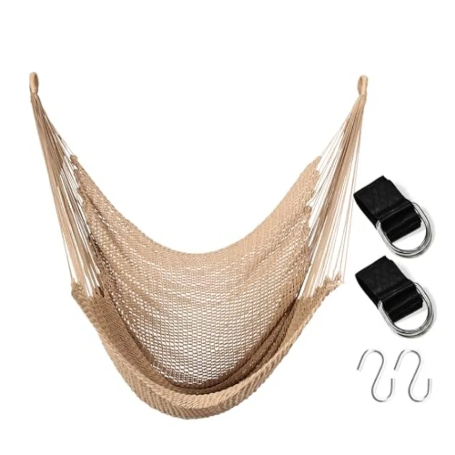 Large Hammock Chair with Hanging Straps and Hooks Caribbean Hammock Swing Chair XL Hammock Chair Outdoor Indoor 330 LBS Weight
Large Hammock Chair with Hanging Straps and Hooks Caribbean Hammock Swing Chair XL Hammock Chair Outdoor Indoor 330 LBS Weight