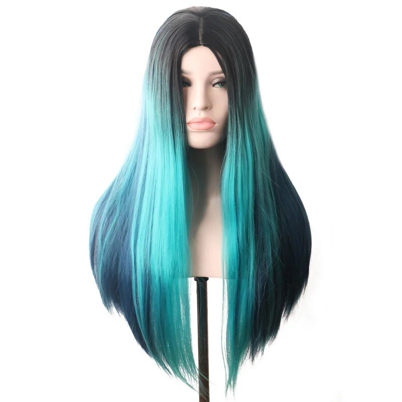 High Temperature Fiber European and American Gradient Wig for Women, Long Straight Hair Wig, Middle Part, Colorful Synthetic Hai
High Temperature Fiber European and American Gradient Wig for Women, Long Straight Hair Wig, Middle Part, Colorful Synthetic Hai
