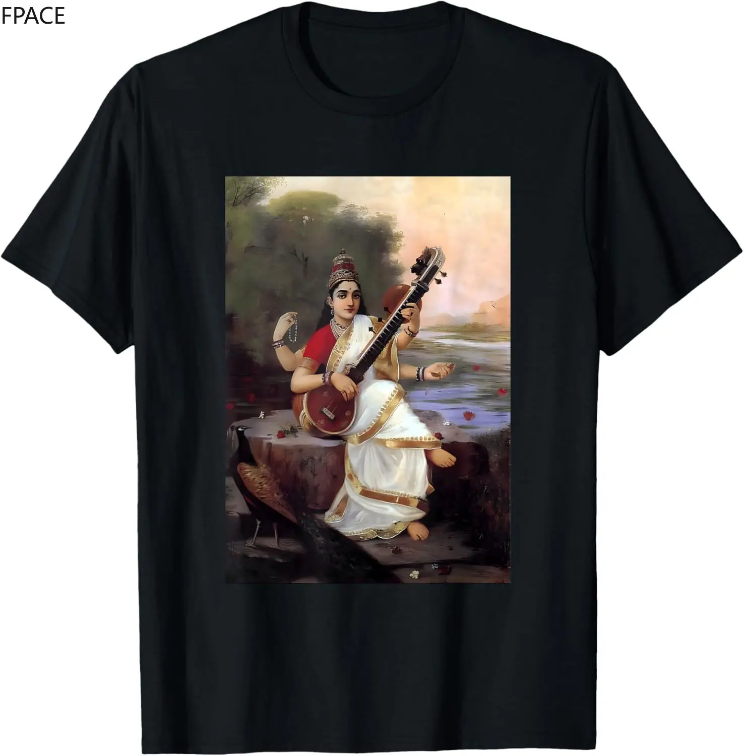 Painting of the Goddess Saraswati by Raja Ravi Varma (1896) T-Shirt vintage graphic t shirts camisetas men clothing oversized
Painting of the Goddess Saraswati by Raja Ravi Varma (1896) T-Shirt vintage graphic t shirts camisetas men clothing oversized