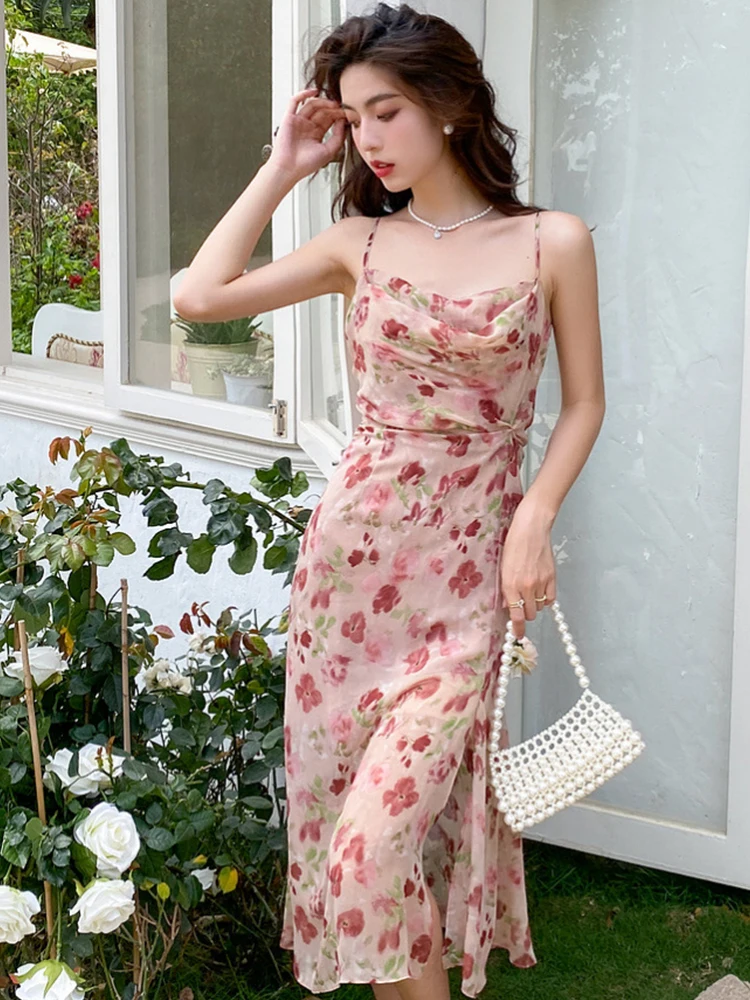 Casual Holiday Long Dress for Women Sweet Sexy Print Strap Backless Slit Midi Robe Party Prom Beach Mujer Vestidos Vacation Lady
Casual Holiday Long Dress for Women Sweet Sexy Print Strap Backless Slit Midi Robe Party Prom Beach Mujer Vestidos Vacation Lady