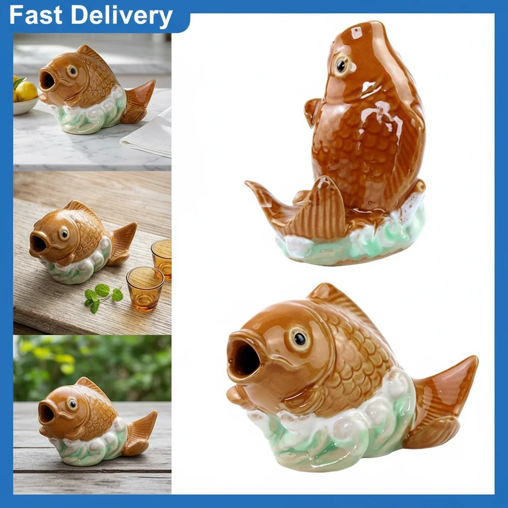 1pc Ceramic Carp Garden Statue Wear Resistant Fountain Nozzle Outdoor Water Spray Sprinkler Pond Fountain Yard Decor
1pc Ceramic Carp Garden Statue Wear Resistant Fountain Nozzle Outdoor Water Spray Sprinkler Pond Fountain Yard Decor