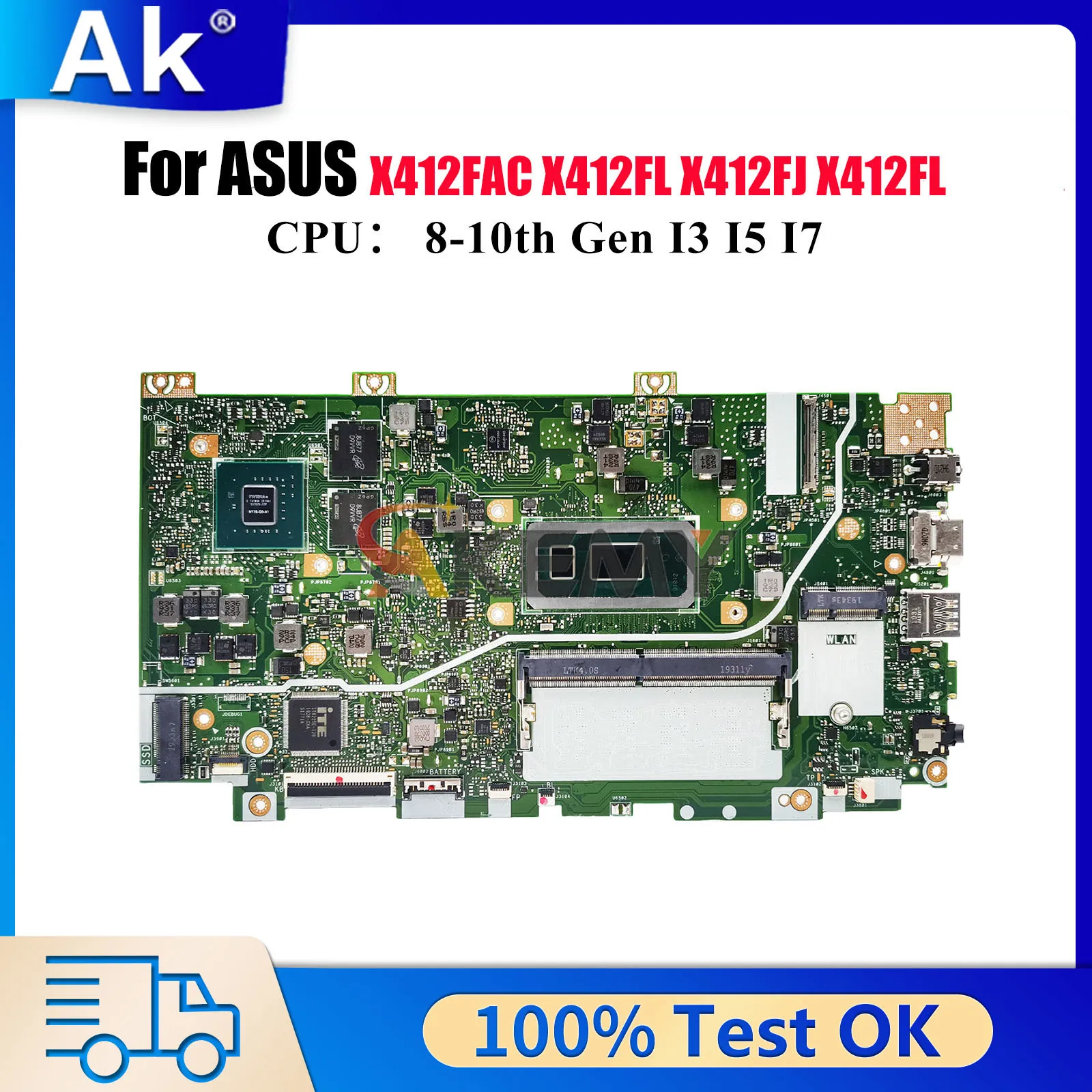 X412FL Laptop Motherboard For ASUS X412FJC R424F V4000F X412FLG X412FLC Y4200U X412F V4000U X412FAC Mainboard With I3 I5 I7 CPU
X412FL Laptop Motherboard For ASUS X412FJC R424F V4000F X412FLG X412FLC Y4200U X412F V4000U X412FAC Mainboard With I3 I5 I7 CPU