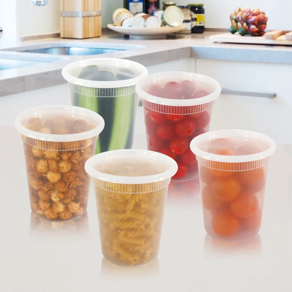 50Pcs Airtight Lid Food Storage Container Round Plastic Deli Containers BPA-Free Thickened Dessert Cup Porridge
50Pcs Airtight Lid Food Storage Container Round Plastic Deli Containers BPA-Free Thickened Dessert Cup Porridge