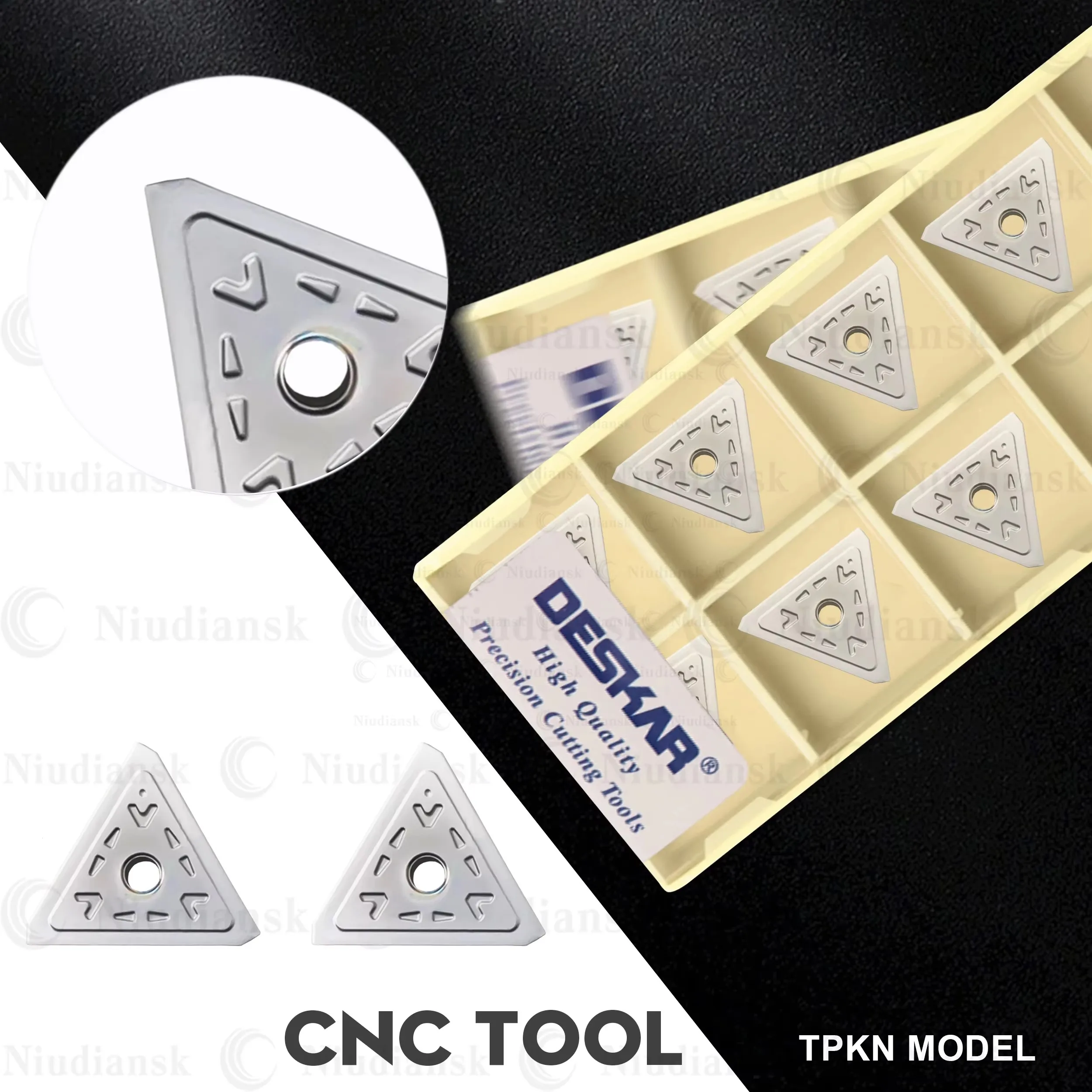 TPKN Series DESKAR Numerical Control Lathe Triangular Turning Insert Stainless Steel Processing TPKN1603PDTR/TPKN2204PDTR LF6018
TPKN Series DESKAR Numerical Control Lathe Triangular Turning Insert Stainless Steel Processing TPKN1603PDTR/TPKN2204PDTR LF6018