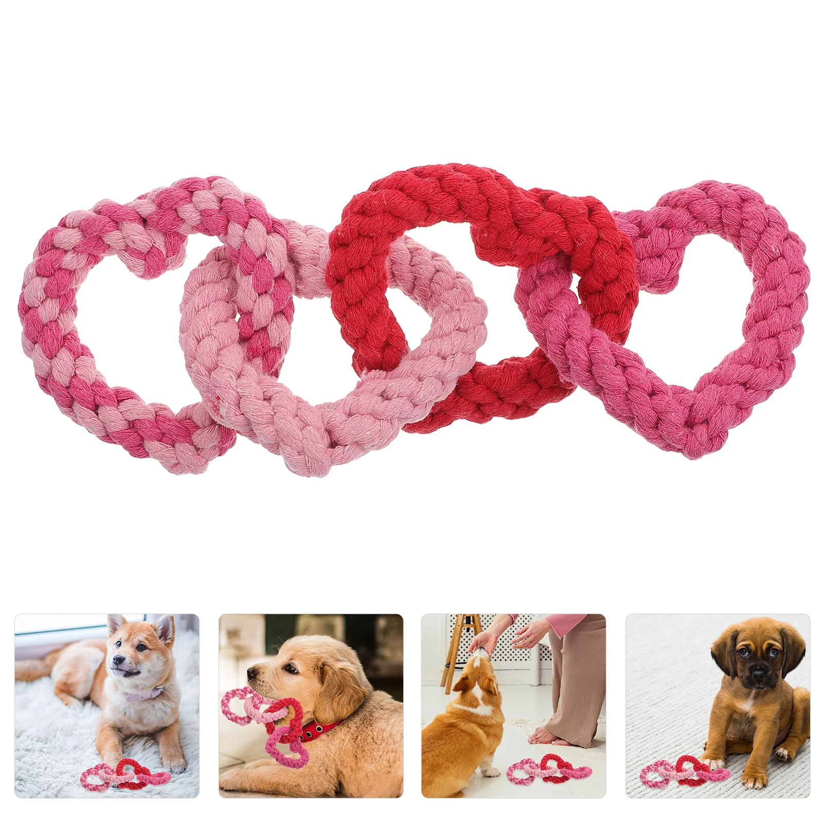 Rope Toy Pets Dog Valentine Props Toys Bulk Biting for Aggressive Chewers Valentines Day Festival Luxury
Rope Toy Pets Dog Valentine Props Toys Bulk Biting for Aggressive Chewers Valentines Day Festival Luxury