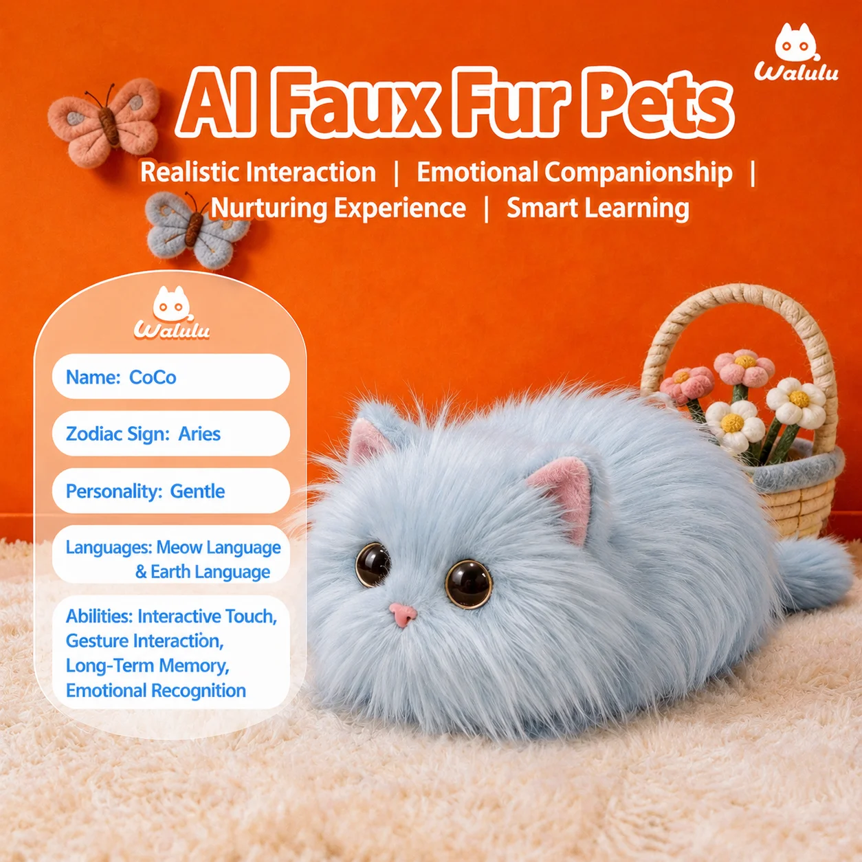 Walulu Smart AI Simulated Cat Companion Interactive Toy Children's Luxury Gift Box Unisex 0-14 Years Birthday Present
Walulu Smart AI Simulated Cat Companion Interactive Toy Children's Luxury Gift Box Unisex 0-14 Years Birthday Present