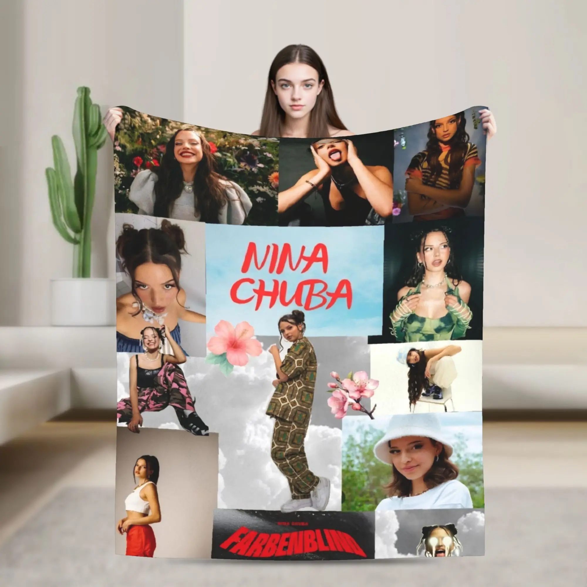 Singer Nina Chuba Music Flannel Blanket Warm Soft Throw Blanket for Bedroom Airplane Travel Funny Bedspread Sofa Bed Cover
Singer Nina Chuba Music Flannel Blanket Warm Soft Throw Blanket for Bedroom Airplane Travel Funny Bedspread Sofa Bed Cover