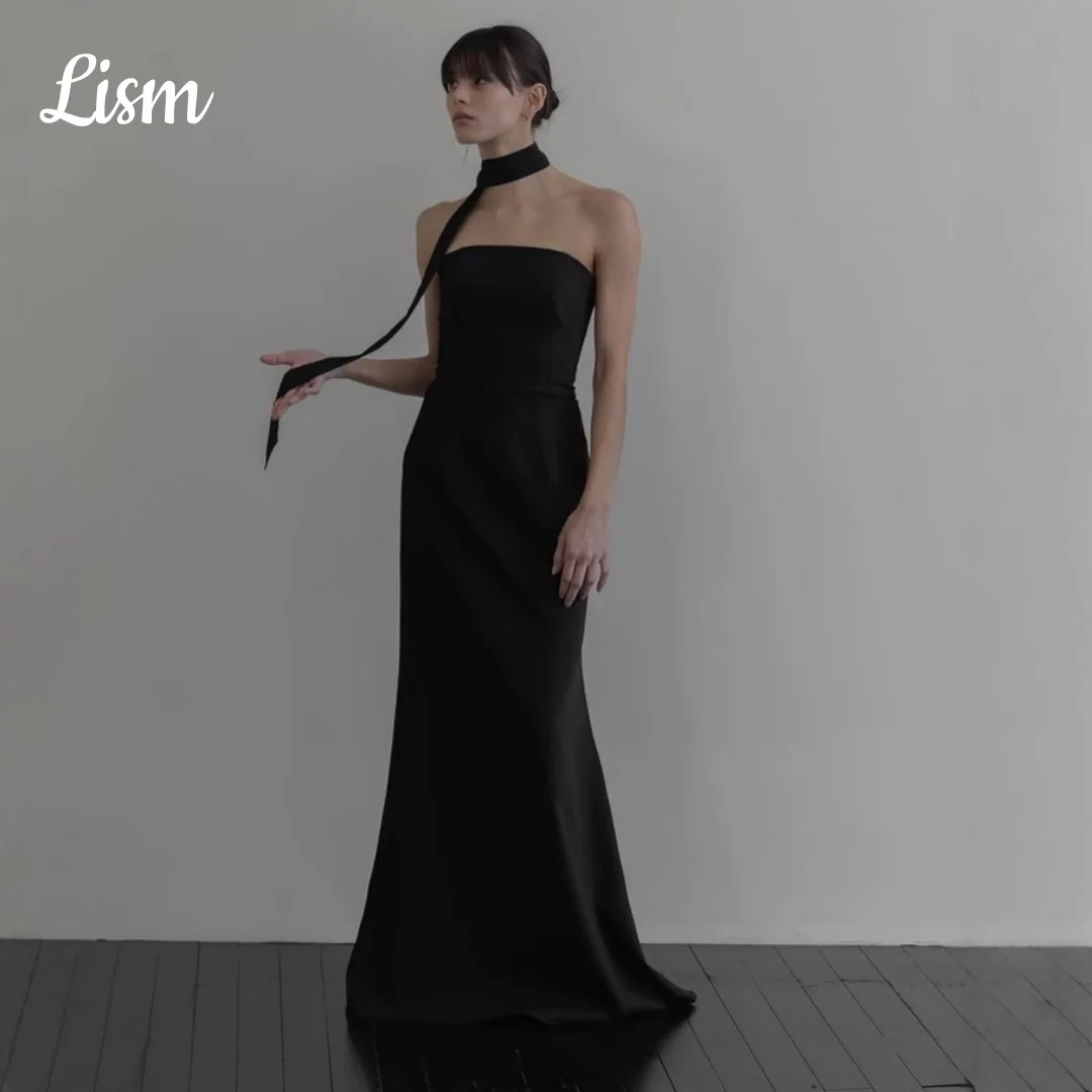 Lism Simple Wedding Party Dress Strapless with Scarf Mermaid Korea Photo shoot Bridal Gown Customized Modern Black Evening Gowns
Lism Simple Wedding Party Dress Strapless with Scarf Mermaid Korea Photo shoot Bridal Gown Customized Modern Black Evening Gowns