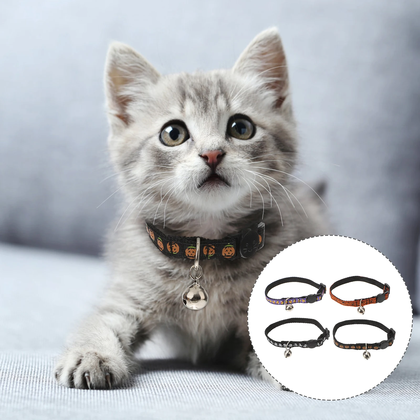 4PCS Adjustable Halloween Collar Pet Tie Collar Bell Harness for Cat Dog Puppy Tie Chain Pet Supplies Dog Harness
4PCS Adjustable Halloween Collar Pet Tie Collar Bell Harness for Cat Dog Puppy Tie Chain Pet Supplies Dog Harness