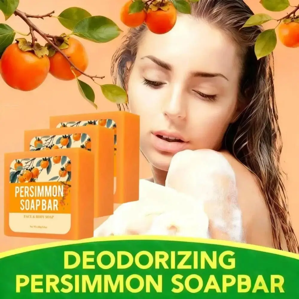 3-Pack Persimmon Soap Bar,Diospyros Kaki Fruit Extract,Coconut Oil&Olive Oil,Gentle Cleansing for Face&Body,Reduces Odor,Unisex.
3-Pack Persimmon Soap Bar,Diospyros Kaki Fruit Extract,Coconut Oil&Olive Oil,Gentle Cleansing for Face&Body,Reduces Odor,Unisex.