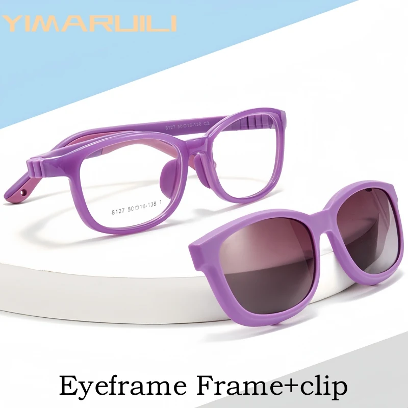 YIMARUILI Kids Snap-on Clip on Glasses Blocking UV Silicone Boys Girls Optical Prescription Children's Eyeglasses Frames 8127ET
YIMARUILI Kids Snap-on Clip on Glasses Blocking UV Silicone Boys Girls Optical Prescription Children's Eyeglasses Frames 8127ET