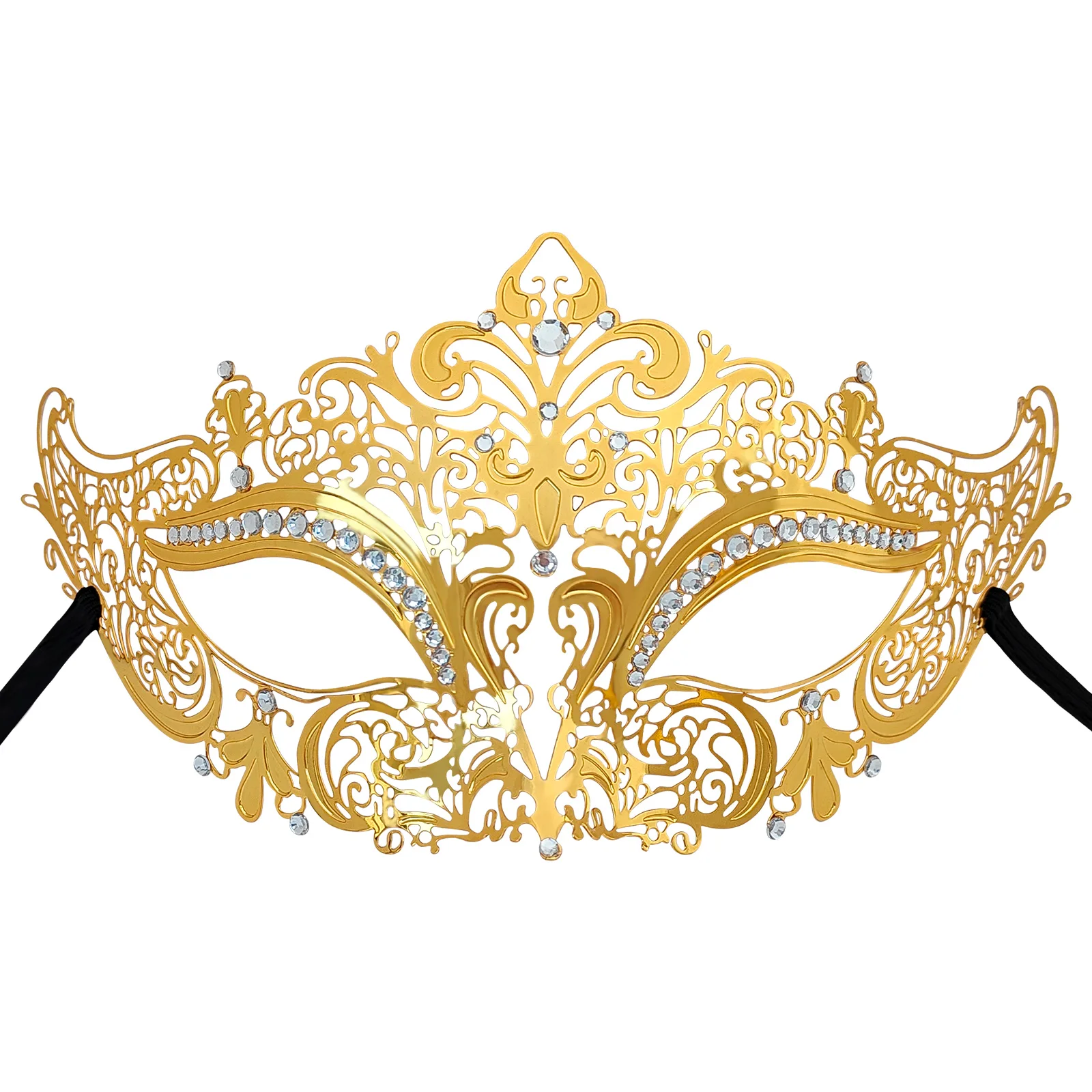 Antique Golden Metal Masquerade Mask with Straps for Mardi Gras, Halloween, Venetian Ball Party 
Antique Golden Metal Masquerade Mask with Straps for Mardi Gras, Halloween, Venetian Ball Party