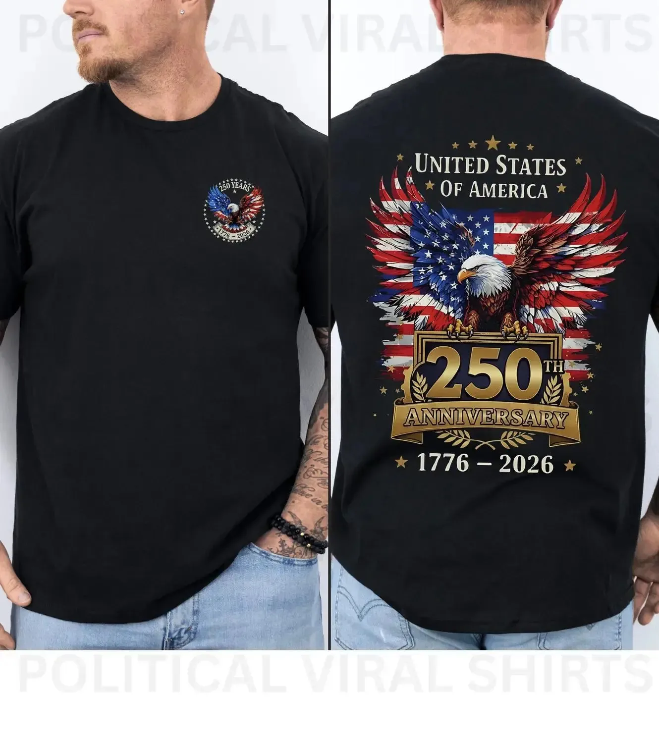 Red and Blue T-Shirt for 250th American Anniversary Celebration
Red and Blue T-Shirt for 250th American Anniversary Celebration