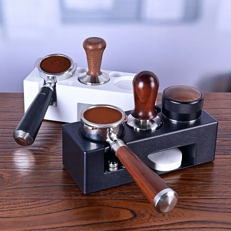 Barista Tool Espresso Tamper Holder Black White ABS Station Coffee Knock Box Multifunction Coffee Tamper Portafilter
Barista Tool Espresso Tamper Holder Black White ABS Station Coffee Knock Box Multifunction Coffee Tamper Portafilter