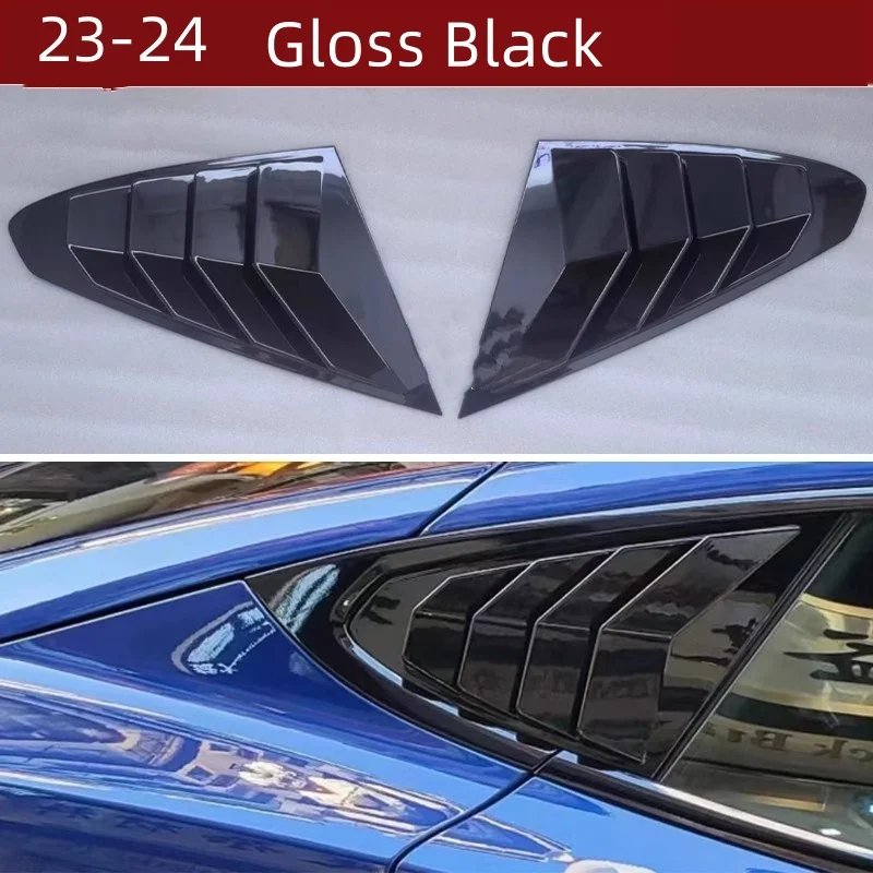 Car Rear Side Window Shutter Tail wing for Tesla Model S 14-24 modified Window Louvers Triangular rear spoiler Auto Accessories