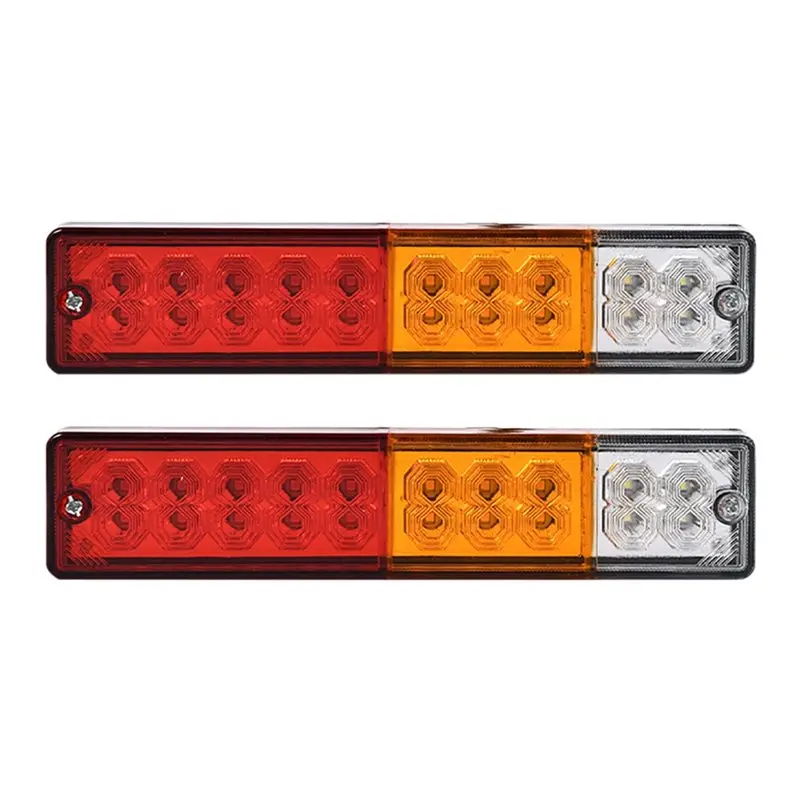 AT92-Waterproof Trailer Tail Light 2Pcs 20 LED 12/24V Car Truck Rear Brake Turn Signal Reverse Lamp For RV