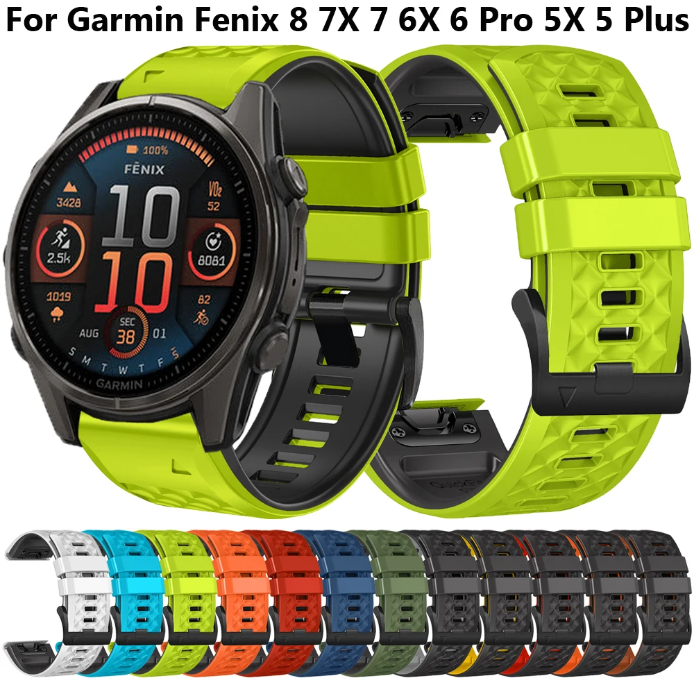 Ремешок 26 мм 22 мм для Garmin Fenix 8 7X 7 6X 6 Pro 5X Plus 955 Быстросъемный браслет для Epix Gen 2 47 мм 51 мм Силиконовый браслет
Ремешок 26 мм 22 мм для Garmin Fenix 8 7X 7 6X 6 Pro 5X Plus 955 Быстросъемный браслет для Epix Gen 2 47 мм 51 мм Силиконовый браслет