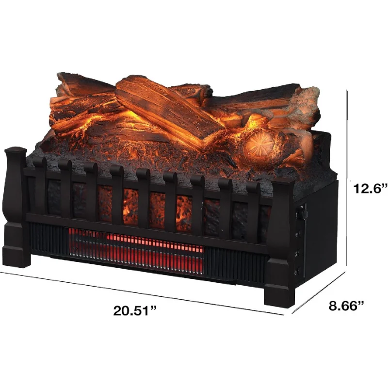 duraflame Electric Log Set 1,000 Sq Ft Heater, Faux Logs Insert with Infrared Flames Remote Control Included
duraflame Electric Log Set 1,000 Sq Ft Heater, Faux Logs Insert with Infrared Flames Remote Control Included