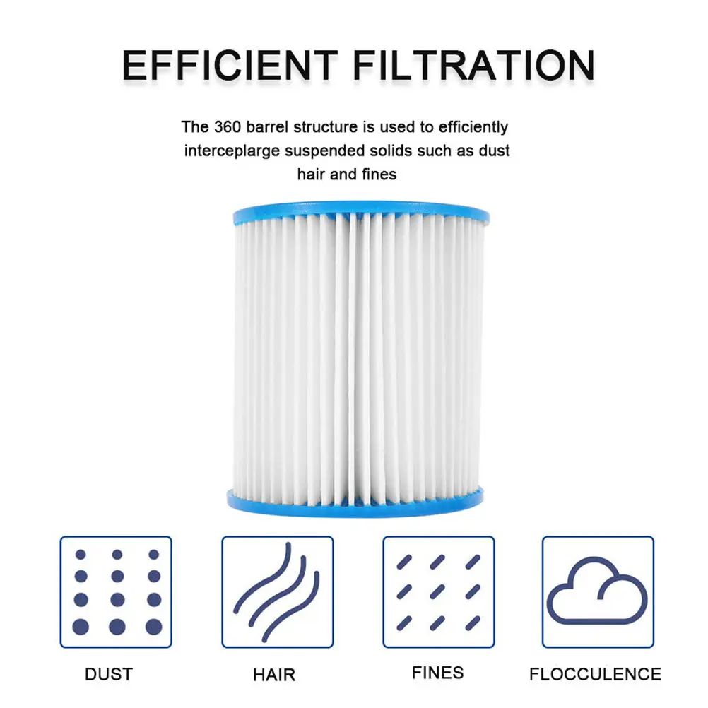 4Pcs Pool Replacement Filter Cartridge Compatible Swimming Pool Pump Filter Element High Flow Plastic Dirt Debris Cleaner
4Pcs Pool Replacement Filter Cartridge Compatible Swimming Pool Pump Filter Element High Flow Plastic Dirt Debris Cleaner