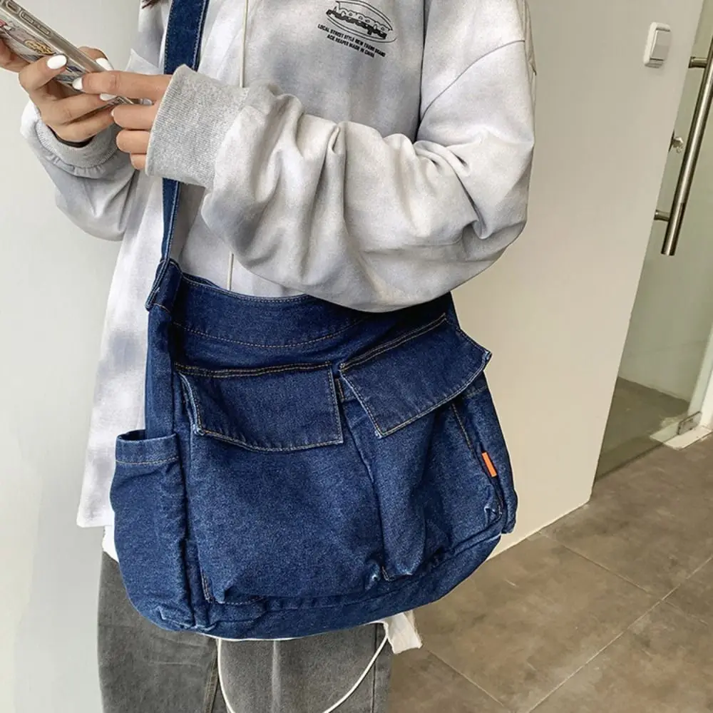 Casual Y2K Denim Canvas Bag Large Capacity Shopping Bag Vintage Handbag Street Style Solid Color Solid Crossbody Bag Girl
Casual Y2K Denim Canvas Bag Large Capacity Shopping Bag Vintage Handbag Street Style Solid Color Solid Crossbody Bag Girl