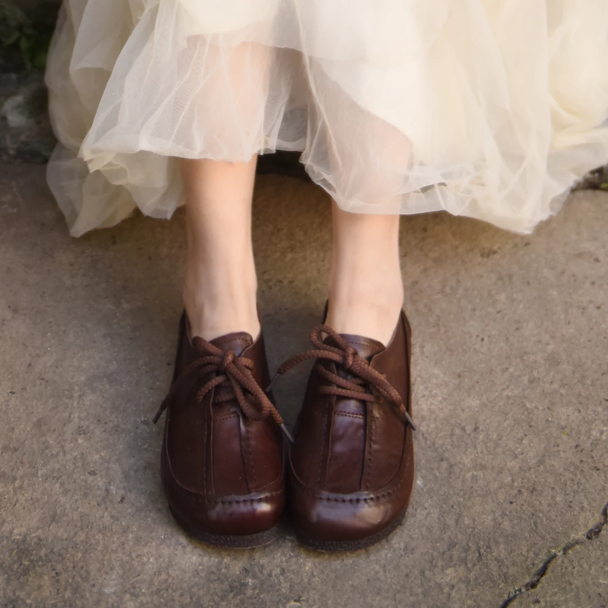 Artmu Original Sewn Flats Shoes For Women Lace Up Elegant Spring Shoes Round Toe Luxury Genuine Leather Soft Soles Casual Shoes
Artmu Original Sewn Flats Shoes For Women Lace Up Elegant Spring Shoes Round Toe Luxury Genuine Leather Soft Soles Casual Shoes