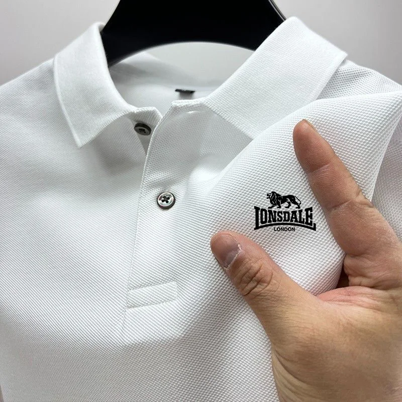 Men's classic short sleeved golf T-shirt, button up casual top, Lonsdale high-quality polo shirt, printed polo shirt,
Men's classic short sleeved golf T-shirt, button up casual top, Lonsdale high-quality polo shirt, printed polo shirt,
