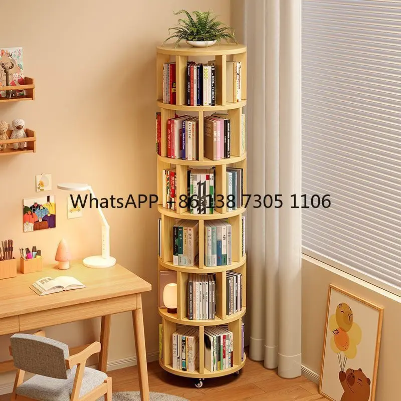 Rotating bookshelf 360-degree bookcase, student shelf, floor-to-ceiling integrated, movable corner against the wall
Rotating bookshelf 360-degree bookcase, student shelf, floor-to-ceiling integrated, movable corner against the wall