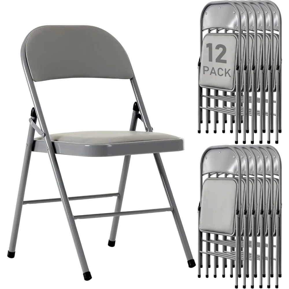 12 Pack Gray Folding Chairs with Padded Cushion and Back for Outside Portable Stackable Commercial Foldable Chairs with Steel Fr
12 Pack Gray Folding Chairs with Padded Cushion and Back for Outside Portable Stackable Commercial Foldable Chairs with Steel Fr
