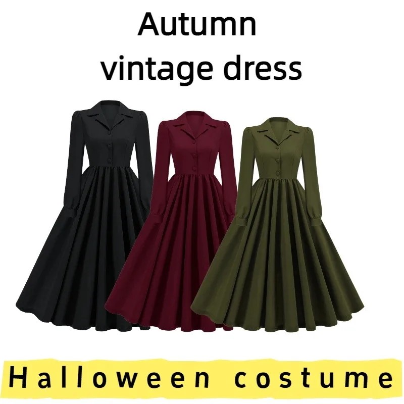 European American Women's Long Sleeve Autumn Vintage Dress for Fall Daily Wear Casual Outings Weekend Gatherings Office
European American Women's Long Sleeve Autumn Vintage Dress for Fall Daily Wear Casual Outings Weekend Gatherings Office