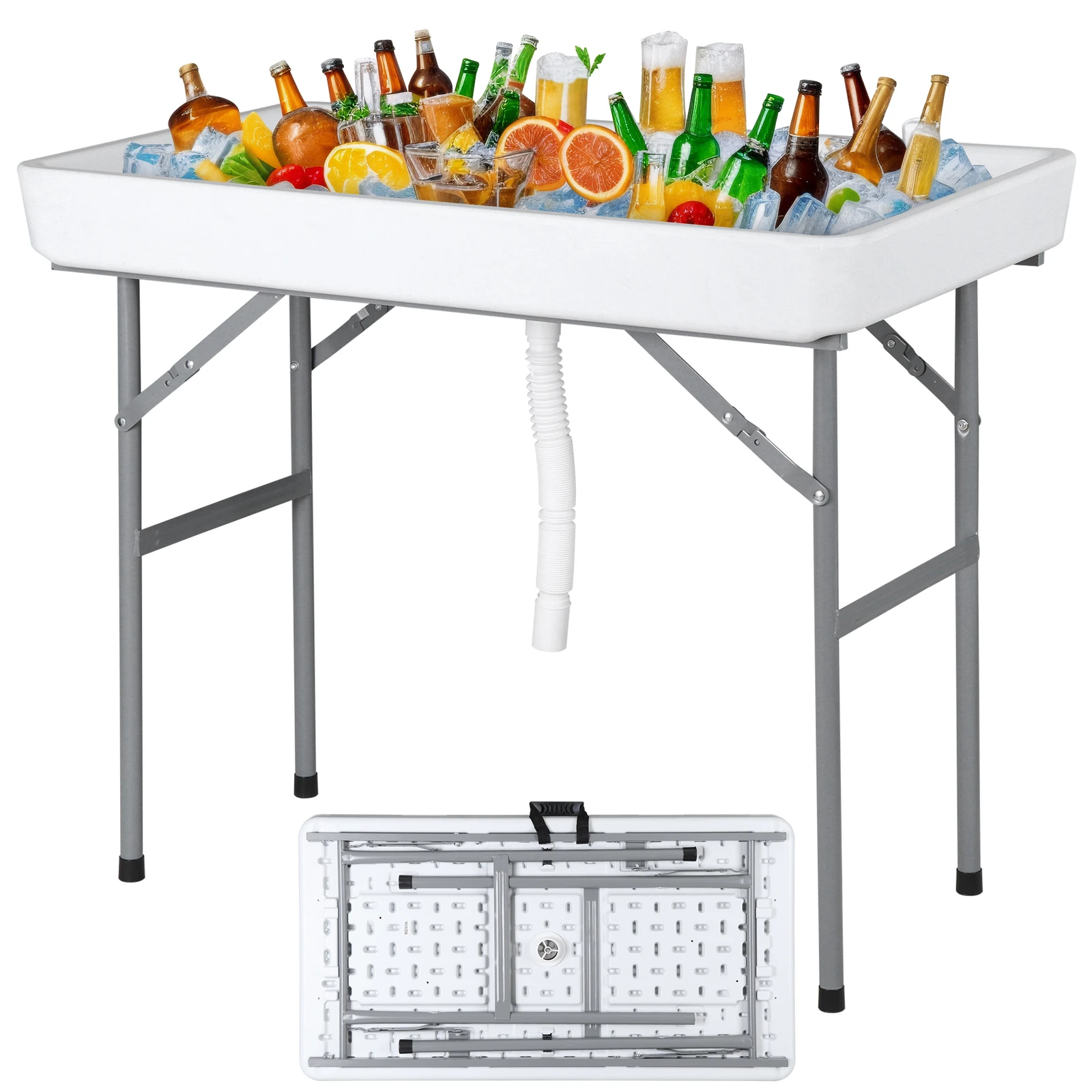 Portable Folding Cooler Table with 5L Ice Bucket Outdoor Camping Picnic Table Lightweight Party Table for Beach Travel
Portable Folding Cooler Table with 5L Ice Bucket Outdoor Camping Picnic Table Lightweight Party Table for Beach Travel