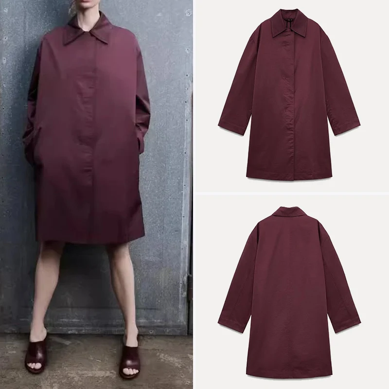 Женское длинное пальто Ele Long Sve Z Faion, весна 2021, ветровка с воротником-стойкой на одной пуговице, верхняя одежда 5320048 
Женское длинное пальто Ele Long Sve Z Faion, весна 2021, ветровка с воротником-стойкой на одной пуговице, верхняя одежда 5320048