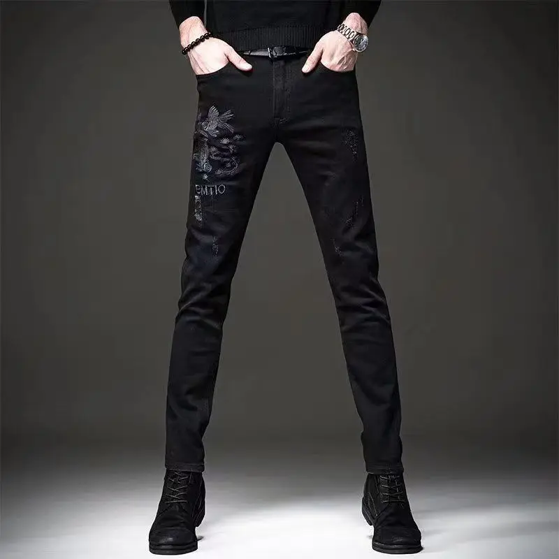 2025 high quality printing slim fit jeans men,Fashion Classic Denim high street trendy jeans men's casual High Quality Trousers
2025 high quality printing slim fit jeans men,Fashion Classic Denim high street trendy jeans men's casual High Quality Trousers