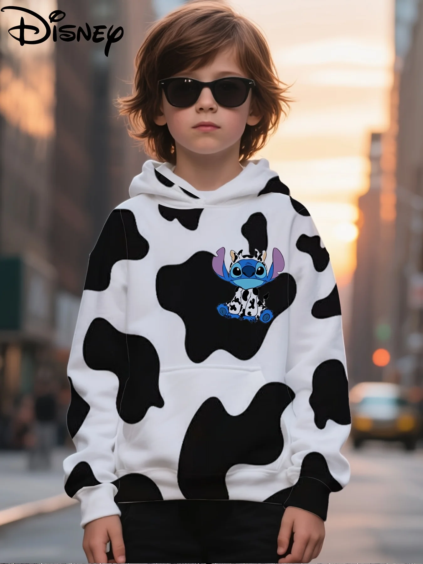 Disney Stitch in Cow Costume Kids Hooded Sweatshirt, New Autumn Winter Printed Top, Comfortable Versatile Children's Clothing
Disney Stitch in Cow Costume Kids Hooded Sweatshirt, New Autumn Winter Printed Top, Comfortable Versatile Children's Clothing