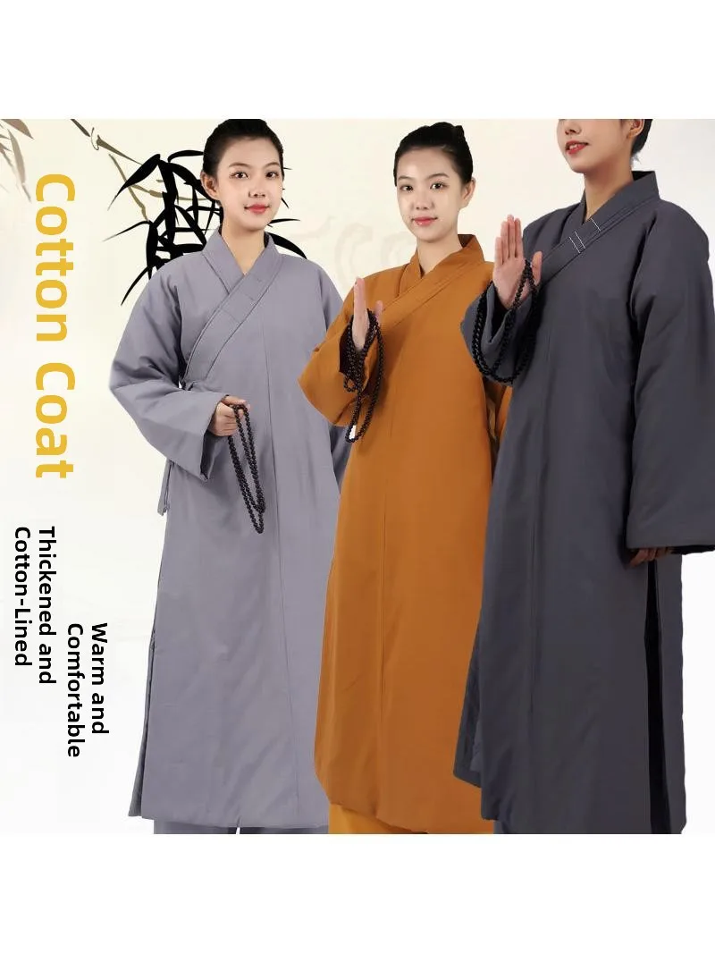 Thickened Winter Monastic Clothing Cotton Jacket Men Women Styles Warm Fleece Lined Traditional Chinese Long Shirt
Thickened Winter Monastic Clothing Cotton Jacket Men Women Styles Warm Fleece Lined Traditional Chinese Long Shirt