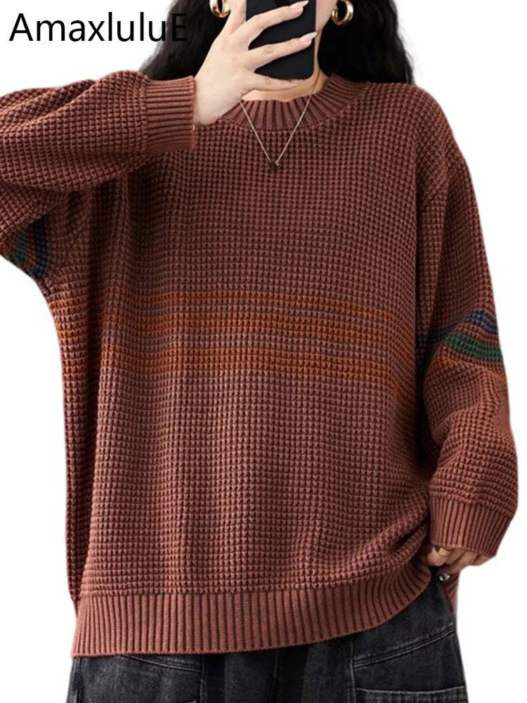 Amax LuluE Design European Winter Womens Warm Leisure Classic Sweaters Females Vintage Striped Jumpers Luxury Cotton Pullovers
Amax LuluE Design European Winter Womens Warm Leisure Classic Sweaters Females Vintage Striped Jumpers Luxury Cotton Pullovers