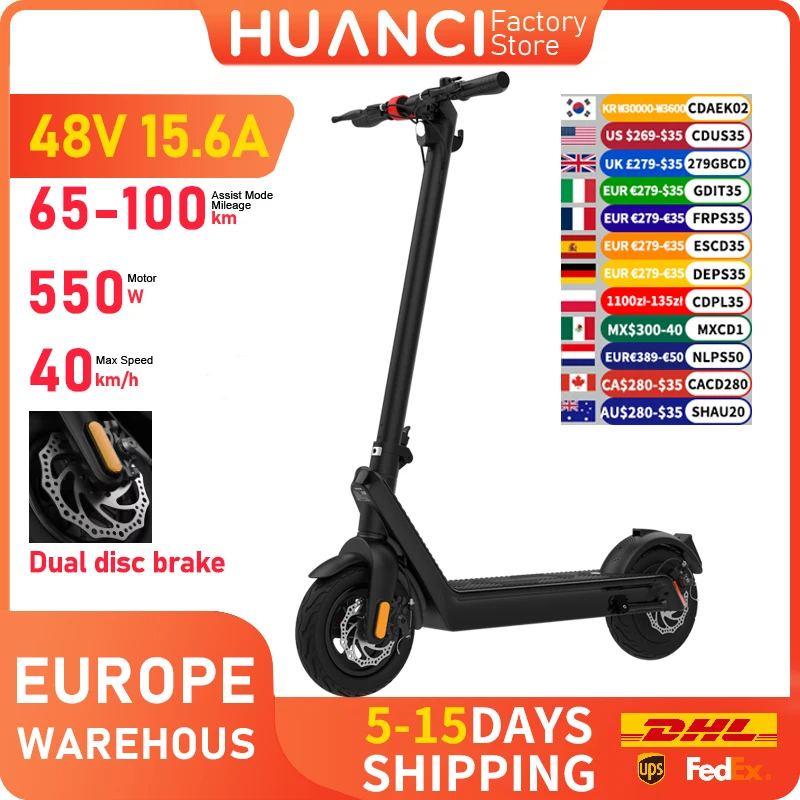 HUANCI X9 электрический самокат для взрослых 15,6 Ач 550 Вт 48 В 40 км/ч складной электрический самокат 10-дюймовый электронный самокат электрический скейтборд
HUANCI X9 электрический самокат для взрослых 15,6 Ач 550 Вт 48 В 40 км/ч складной электрический самокат 10-дюймовый электронный самокат электрический скейтборд