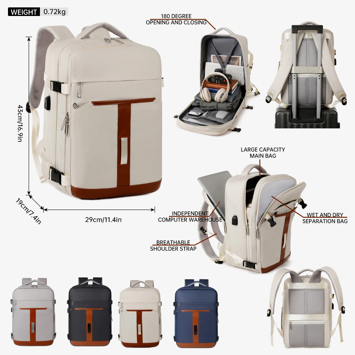High-end customized logo backpack female business computer backpack travel large-capacity student school bag personalized diy
High-end customized logo backpack female business computer backpack travel large-capacity student school bag personalized diy