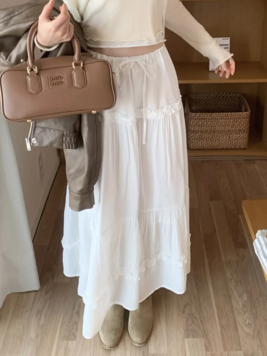 Шикарная женская юбка А-силуэта с завязками на талии, свободная, широкая, длинная, с эффектом сборки
Шикарная женская юбка А-силуэта с завязками на талии, свободная, широкая, длинная, с эффектом сборки