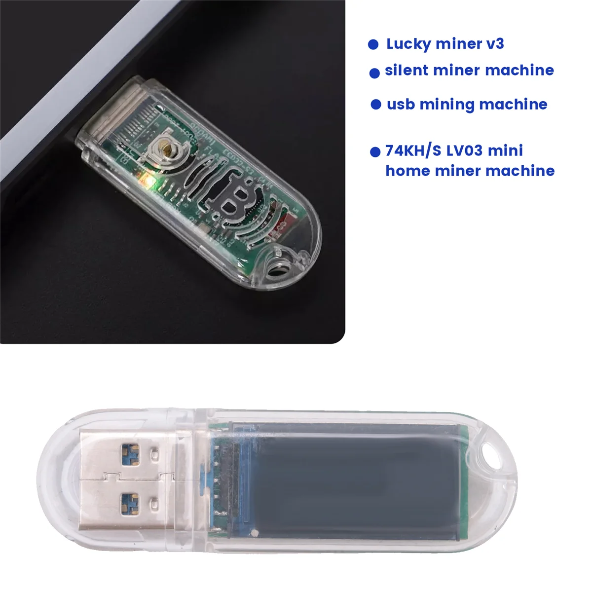 B62A Lucky Miner V3 Бесшумная майнерная машина Usb Mining Machine 74KH/S LV03 Мини-домашняя майнерная машина Asic Mining
B62A Lucky Miner V3 Бесшумная майнерная машина Usb Mining Machine 74KH/S LV03 Мини-домашняя майнерная машина Asic Mining