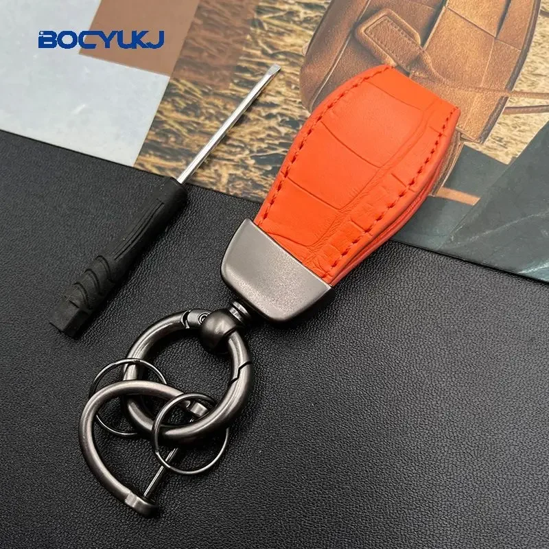 Leather Car KeyChain Custom Metal Logo High-grade Business Couple For Auto Protector Anti-lost Key Ring Pendant Accessories
Leather Car KeyChain Custom Metal Logo High-grade Business Couple For Auto Protector Anti-lost Key Ring Pendant Accessories