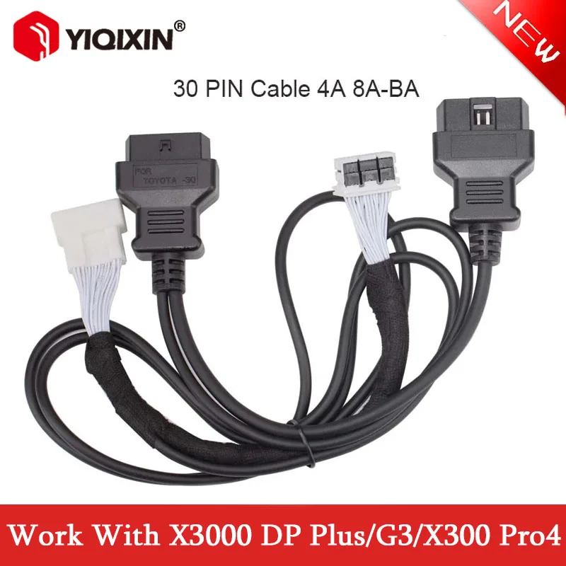 Кабель OBDSTAR FP-30 для Toyota 30-контактный кабель 4A 8A-BA для добавления ключей, все потерянные ключи, используемый с X300 DP Plus/G3/X300 Pro4
Кабель OBDSTAR FP-30 для Toyota 30-контактный кабель 4A 8A-BA для добавления ключей, все потерянные ключи, используемый с X300 DP Plus/G3/X300 Pro4
