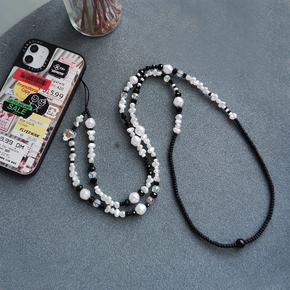 KKBEAD New In Black & White Pearl Beads Skull Phone Chain Cell Phones Charm Long String Y2K Accessories Mobile Lanyard
KKBEAD New In Black & White Pearl Beads Skull Phone Chain Cell Phones Charm Long String Y2K Accessories Mobile Lanyard