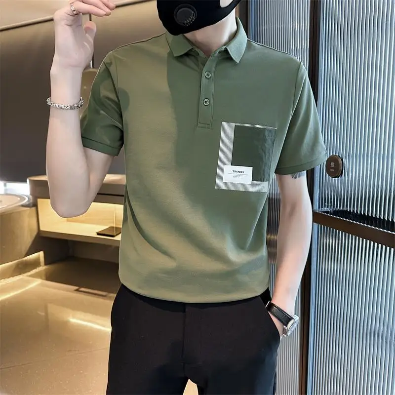 Pocket Design Polo T-shirts Men 2024 Summer Short Sleeve Slim Fit T-shits Casual Lapel Tee Tops High Quality Social Streetwear
Pocket Design Polo T-shirts Men 2024 Summer Short Sleeve Slim Fit T-shits Casual Lapel Tee Tops High Quality Social Streetwear