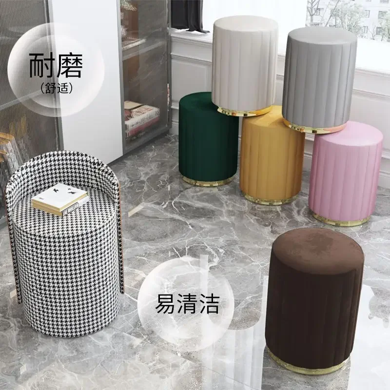 Luxury Cream Bedroom Dressing Stool Shoes Stool Creative Stools Round Stools Leather Manicure Ottomans Living Room Furniture
Luxury Cream Bedroom Dressing Stool Shoes Stool Creative Stools Round Stools Leather Manicure Ottomans Living Room Furniture