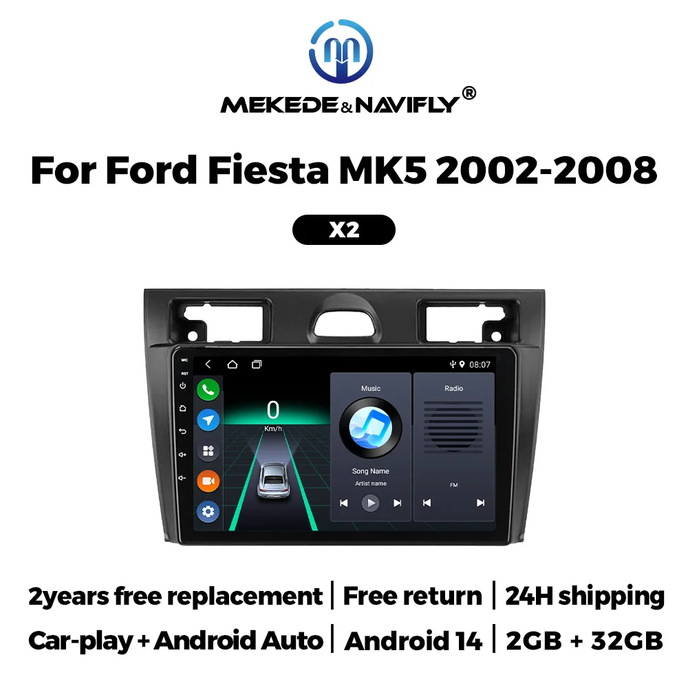 MEKEDE&NAVIFLY 9'' Car Radio For Ford Fiesta Mk VI 5 2002-2008 Car Stereo Carplay MP5 Multimedia Player Car intelligent systems
MEKEDE&NAVIFLY 9'' Car Radio For Ford Fiesta Mk VI 5 2002-2008 Car Stereo Carplay MP5 Multimedia Player Car intelligent systems