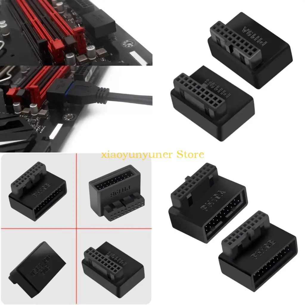 P9JB USB3.0 90 Degree Motherboard Adapter 19 Pin/20 Pin Extension Adapter