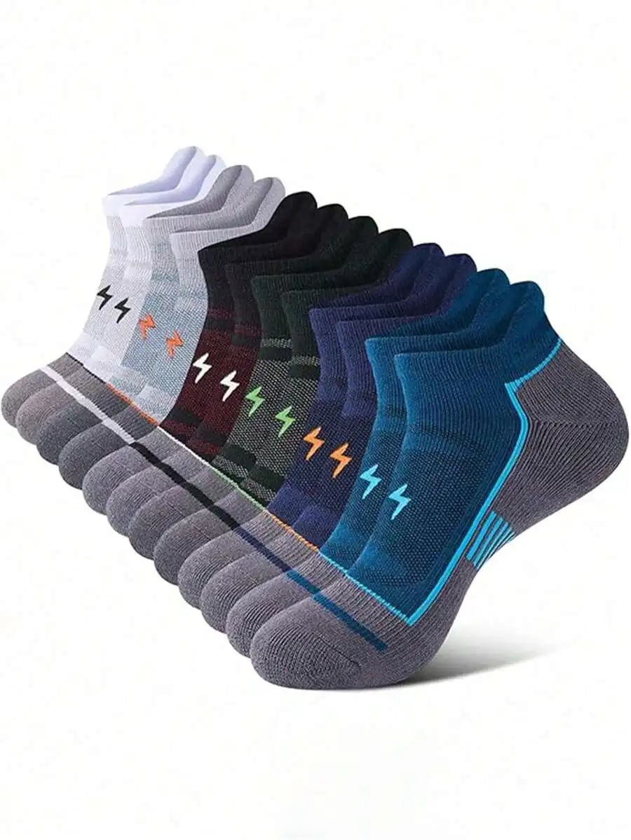 6 Pairs Mens Ankle Running Socks Sports Cushioned Low-Cut Moisture Wicking Breathable Odor Resistant Athletic Short Socks
6 Pairs Mens Ankle Running Socks Sports Cushioned Low-Cut Moisture Wicking Breathable Odor Resistant Athletic Short Socks