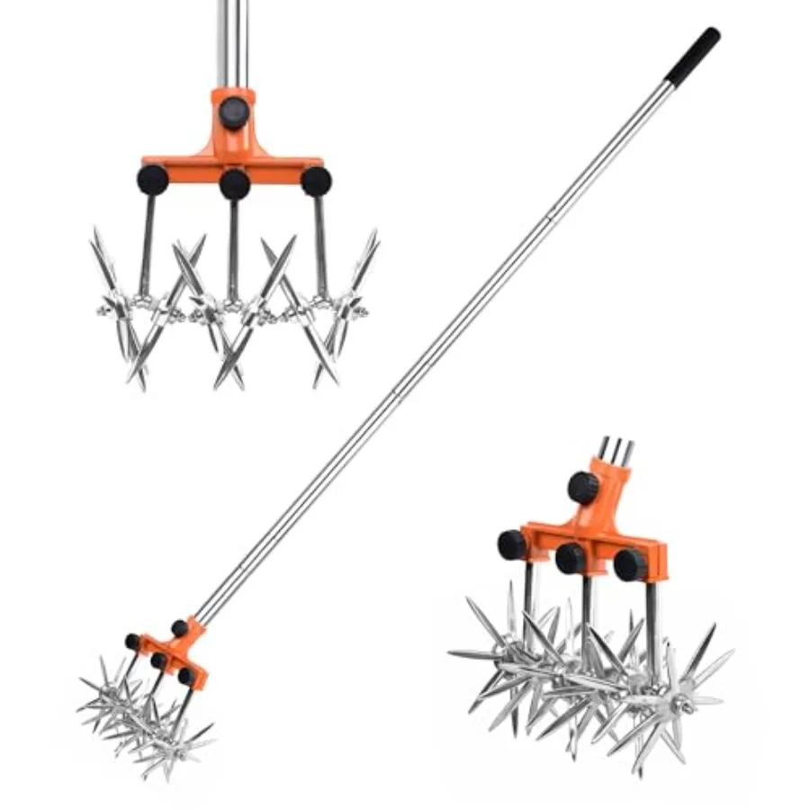 Rotary Cultivator Garden Rotary Tiller Adjustable Stainless Steel Poles Hand Tiller for Soil Mixing or Reseeding Grass Lawn Til
Rotary Cultivator Garden Rotary Tiller Adjustable Stainless Steel Poles Hand Tiller for Soil Mixing or Reseeding Grass Lawn Til
