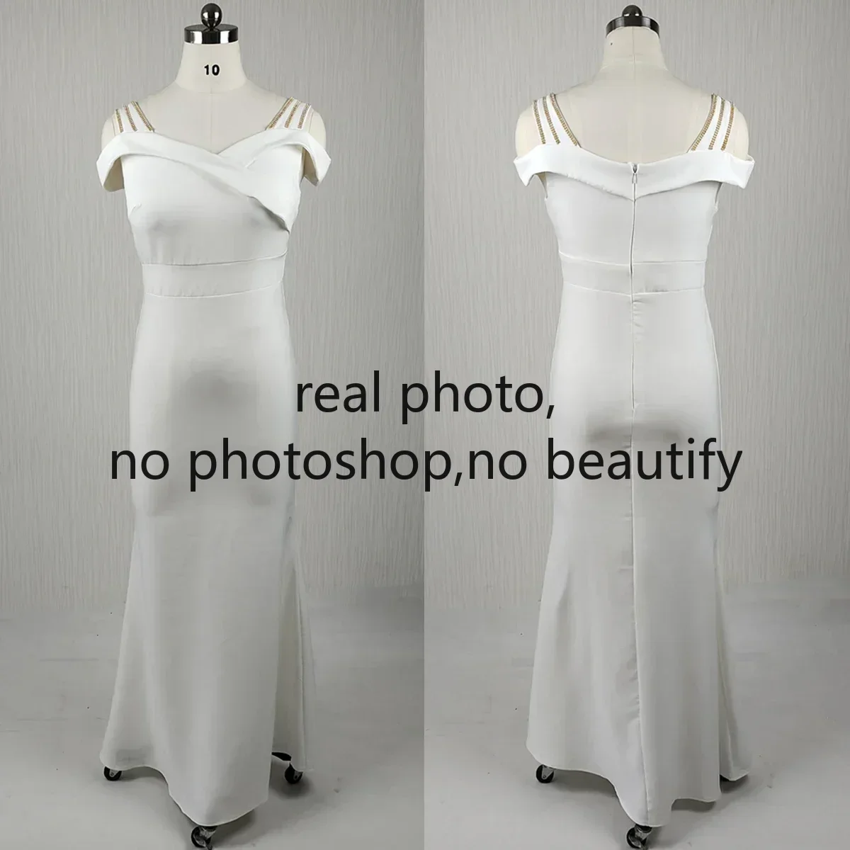 Customized Real Photo Evening Dress White Off the Shoulder Zipper Back Mermaid Floor Length Women Party FOrmal Women DX310
Customized Real Photo Evening Dress White Off the Shoulder Zipper Back Mermaid Floor Length Women Party FOrmal Women DX310