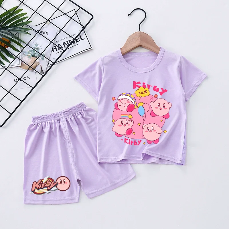Kirbys детский пижамный комплект, милая футболка с мультяшным принтом, шорты, летняя повседневная ночная рубашка, удобная домашняя одежда, детская одежда для девочек, подарок
Kirbys детский пижамный комплект, милая футболка с мультяшным принтом, шорты, летняя повседневная ночная рубашка, удобная домашняя одежда, детская одежда для девочек, подарок